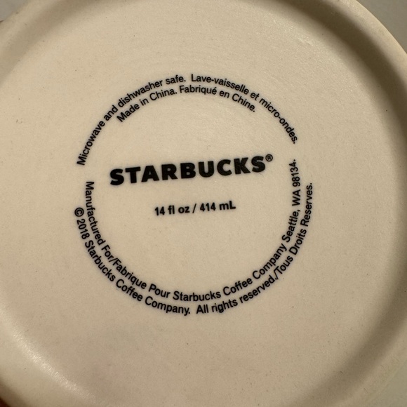 Starbucks 2018 Dark Brown Matte and White Coffee Cup Mug - Picture 3 of 4